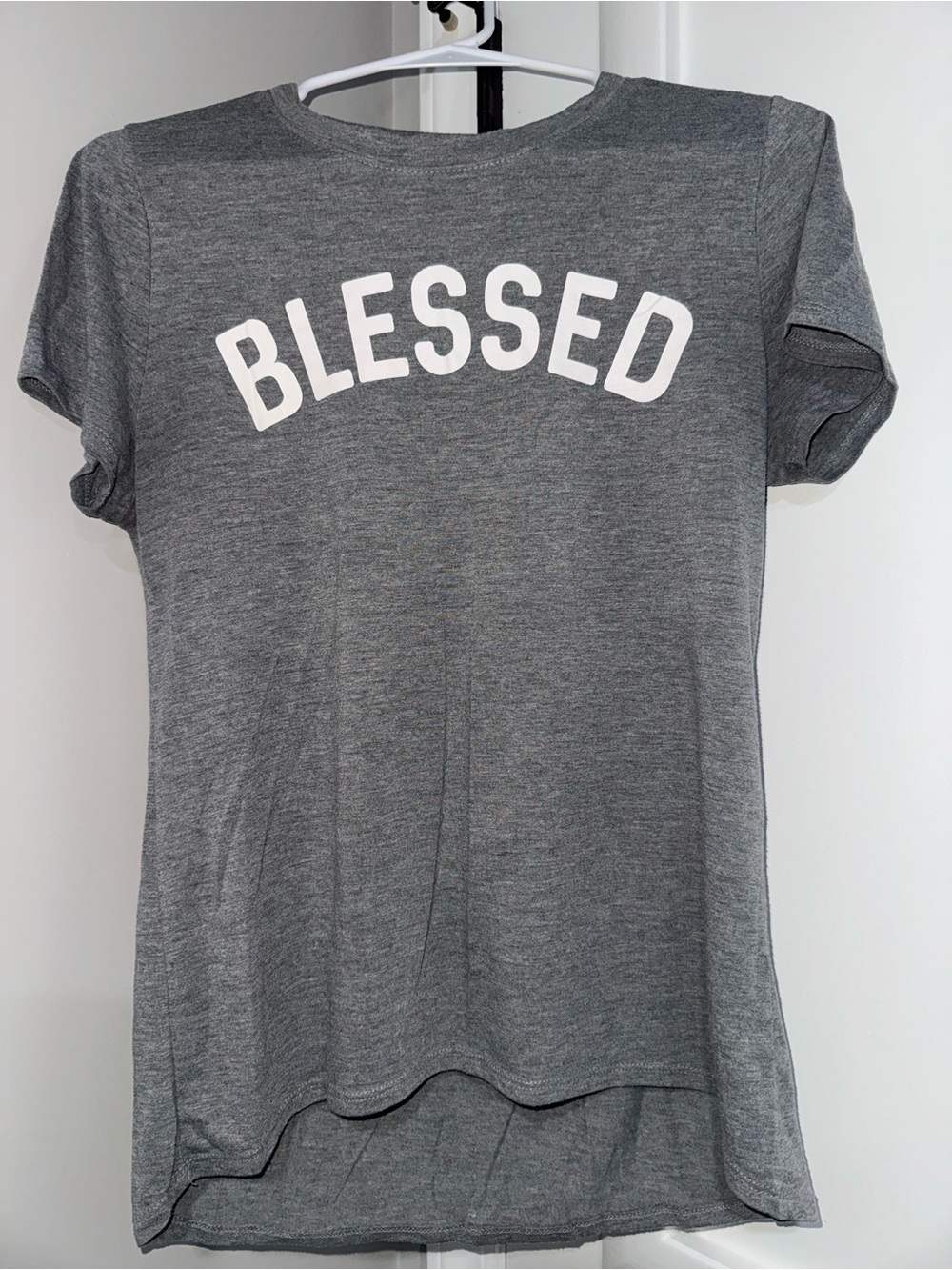 Modern Lux Gray "Blessed" Short Sleeve Tee